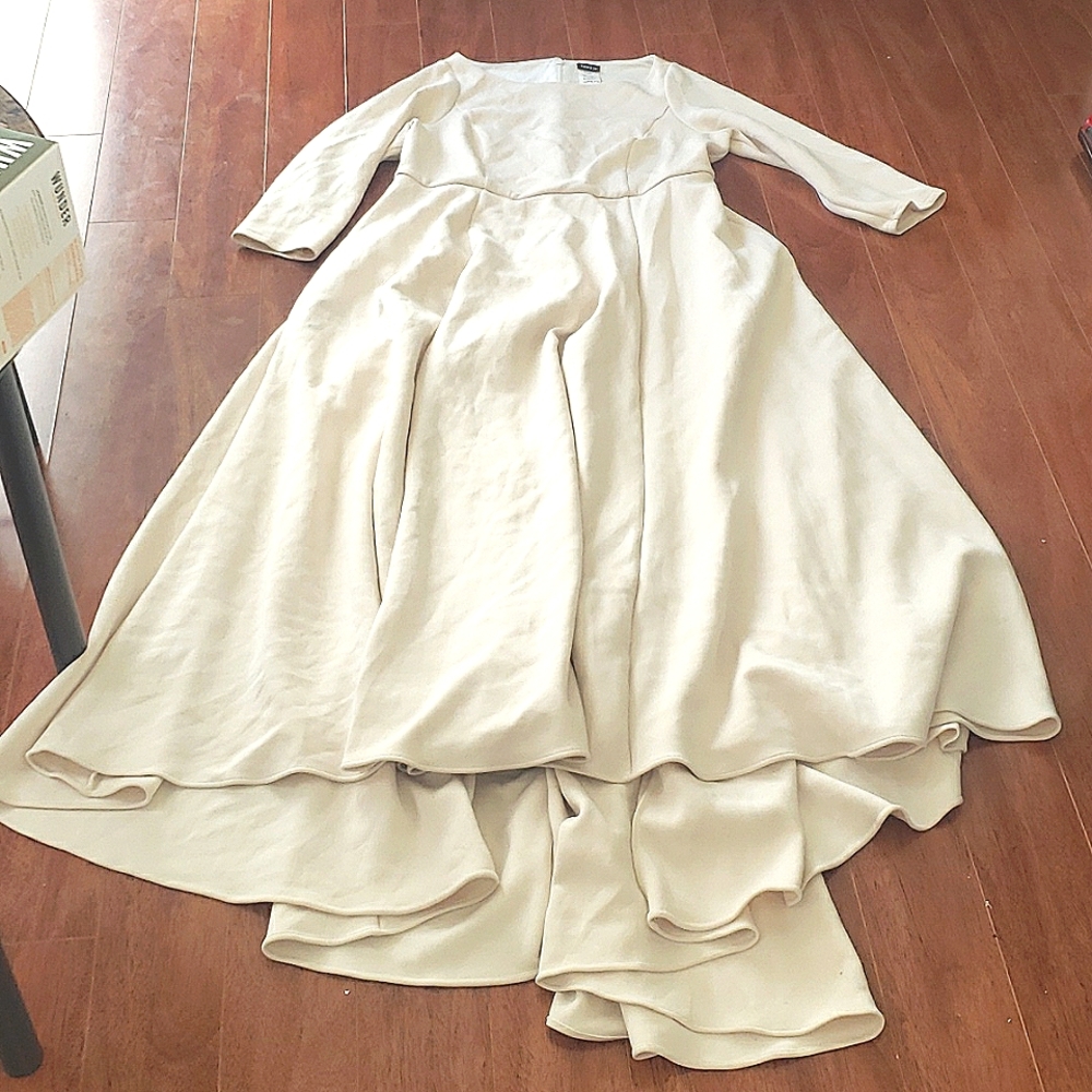 Cream Dress with Train